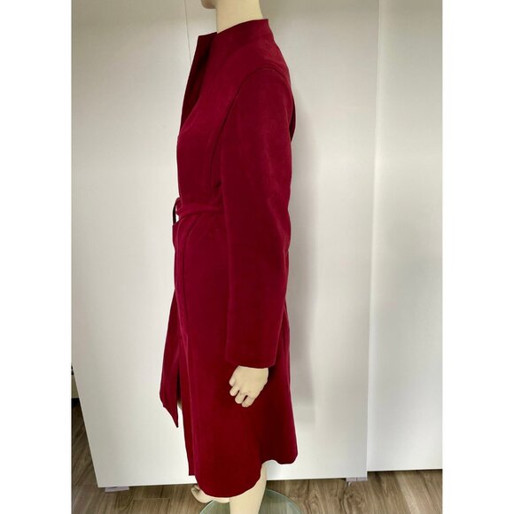 Vintage Trench Coat, Size L, 70s Suede-Like Midi Coat, Olympic Brand, 1970s - Picture 6 of 10